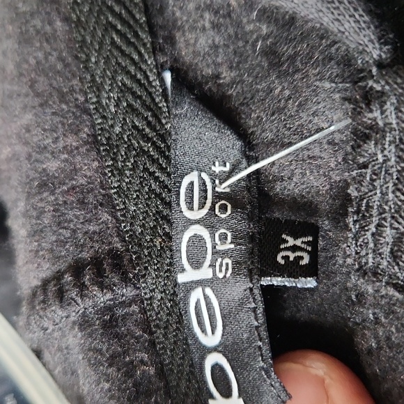 NWT! BEBE glitter logo hoodie sweatshirt - Picture 7 of 9